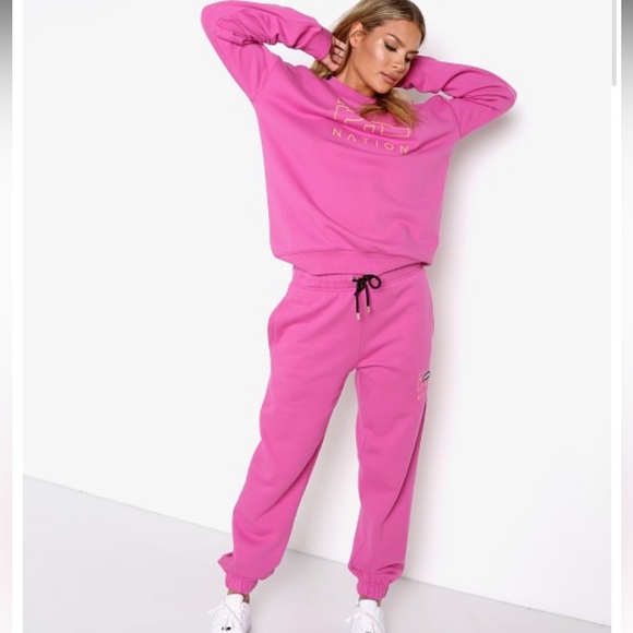 PE NATION Heads Up Track Pant Pink - Picture 1 of 11